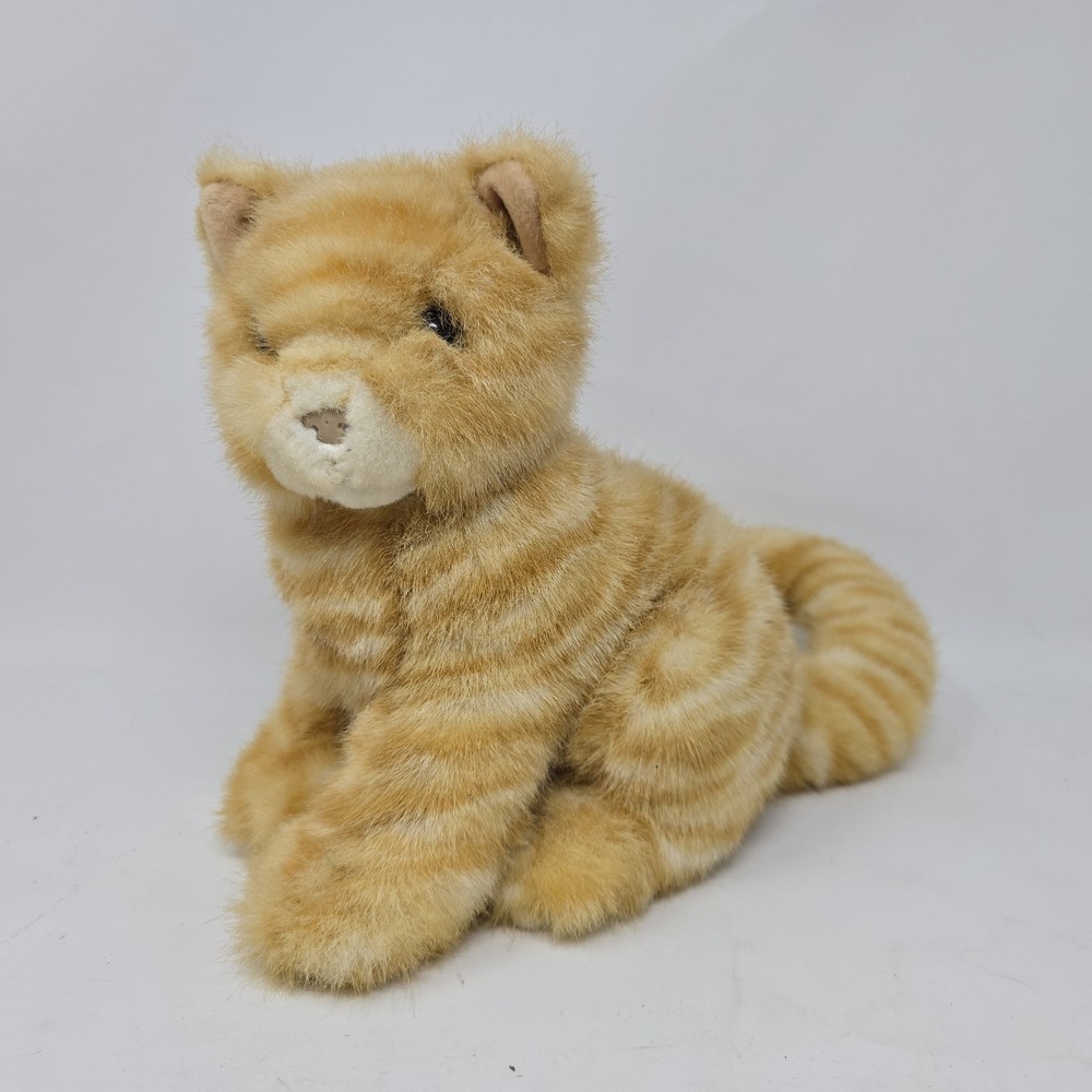 Ikea Vintage Cat Plush Orange Tabby Sitting 12" WLT320 Korea